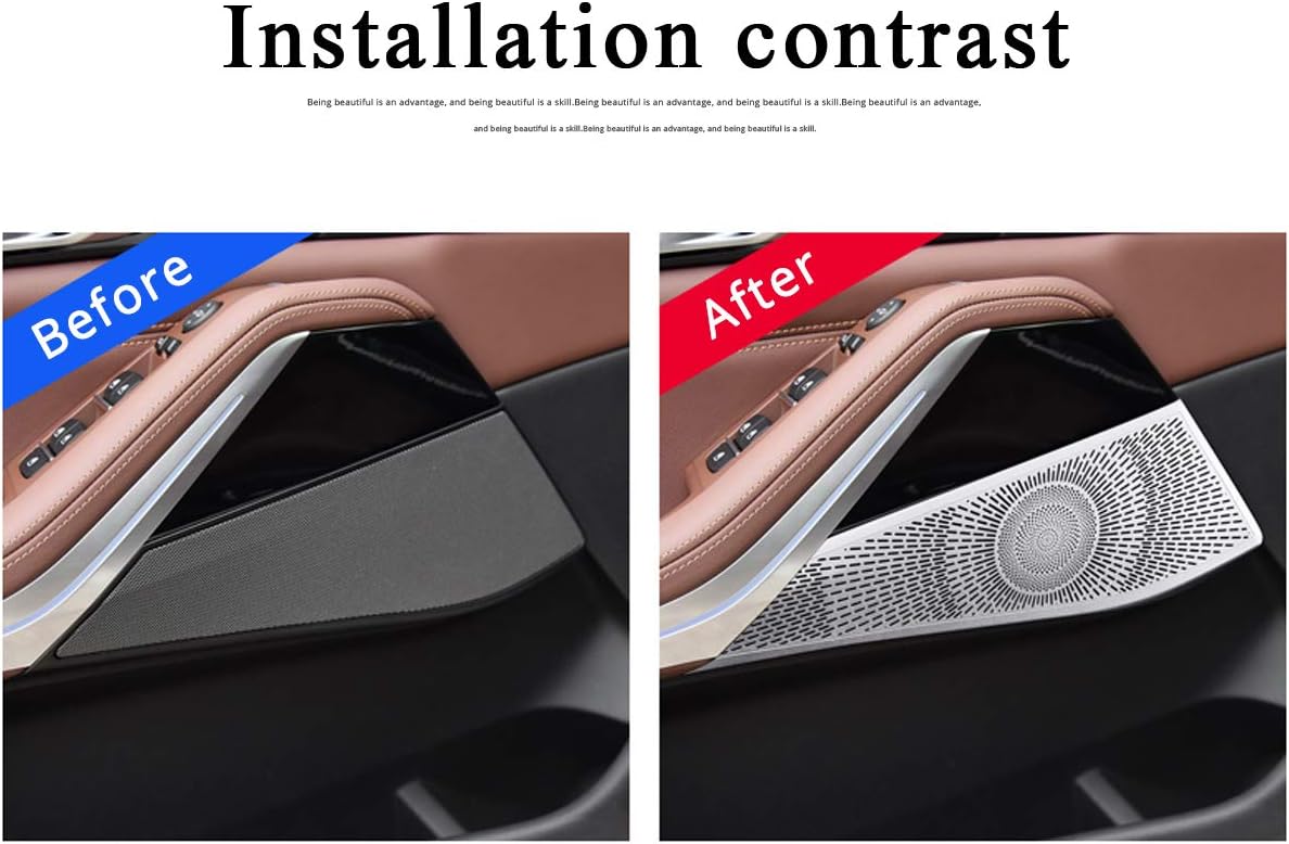 Aluminum Alloy Car Styling Inner Door Speaker Cover Trim Sticker for BMW X5 G05 2019 X7 G07 2019 2020 Auto Accessories