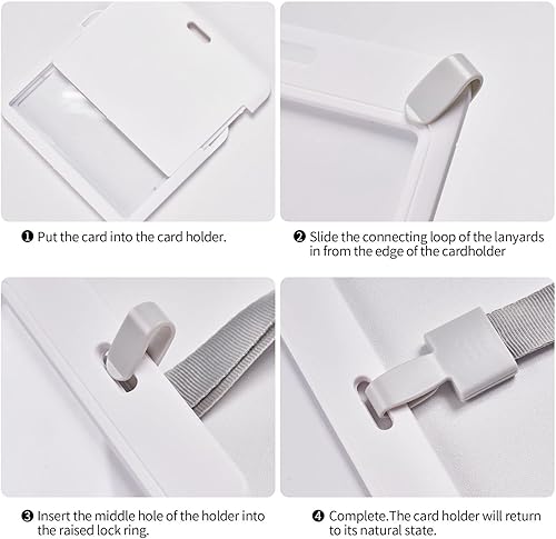 Miniatura 5 de Soporte para credencial de mármol dorado y rosa horizontal, desmontable, para hombres y mujeres, impermeable, protector de tarjeta de identificación