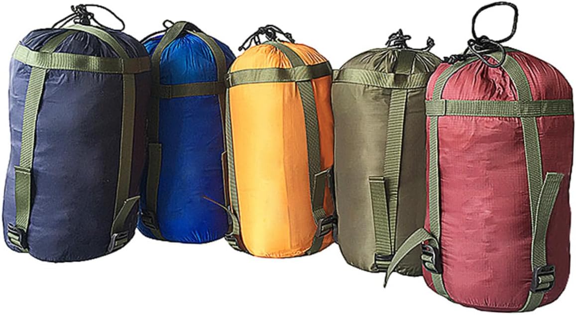 KICHOUSE Backpacking Bag Sleeping Bag Compression Sack Quilt Storage Bag Hiking Sleeping Bag for Camping Nylon Compression Bag Adult