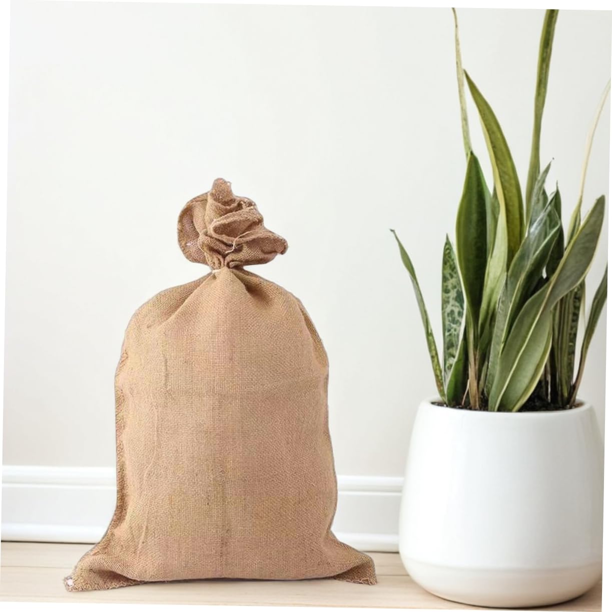 BESTonZON 4pezzi Sacco Di Juta Resistente Per Controllo Inondazioni Stoccaggio Patate e Trasporto Pesante Borsa Di Juta Per Patate Borsa Da Corsa Per Giardinaggio All Aperto