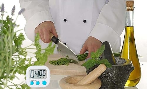 Miniatura 6 de Paquete de 12 temporizadores digitales pequeños para cocina, interruptor magnético de encendido y apagado, cuenta regresiva de segundo minuto