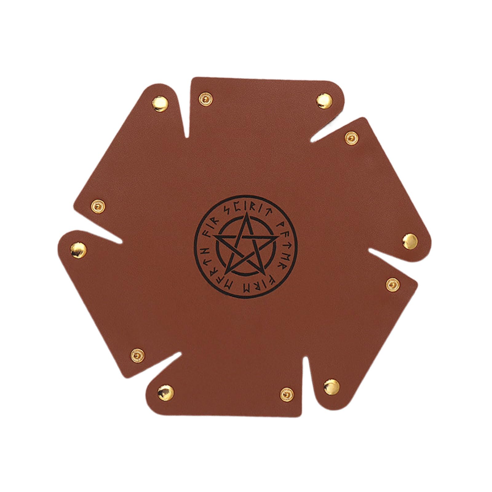 Multifunctional Leather Dices Storage Box Desktop Decoration Box Coin Storage Tray for Gamers and Collectors Portable Leather Dices Tray