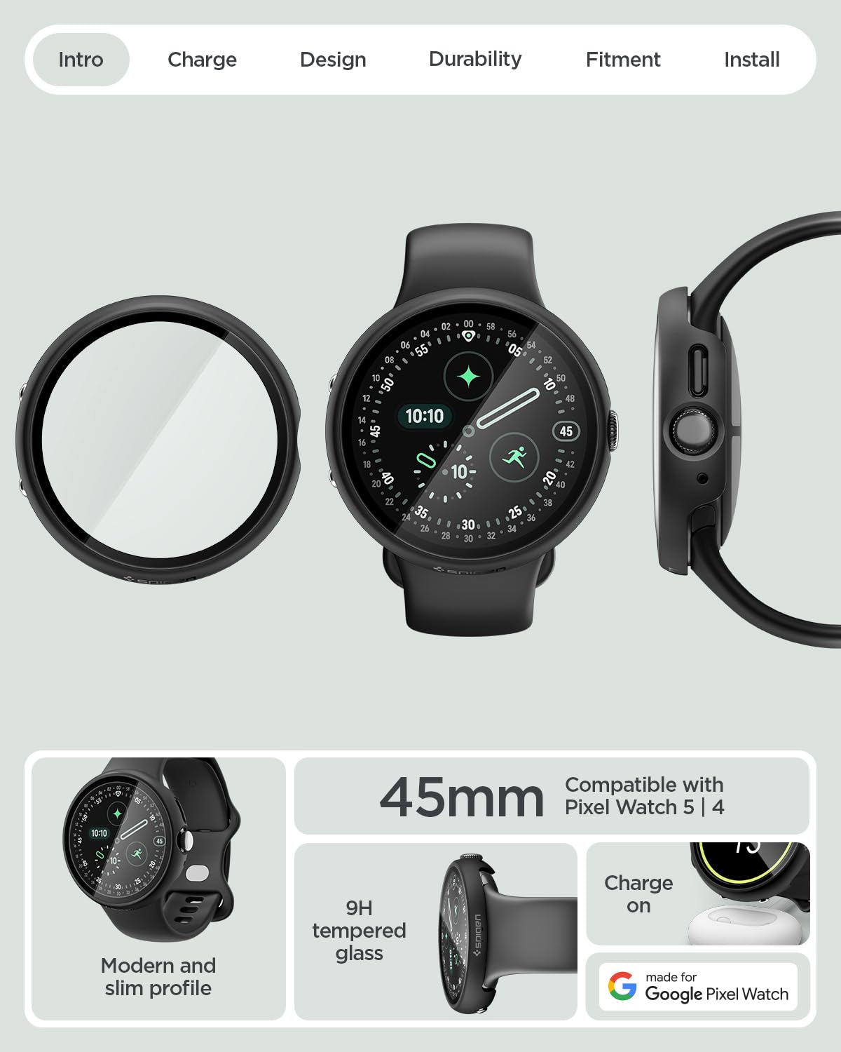Spigen Thin Fit 360 Case for Pixel Watch 5/4 -2 Spigen Thin Fit 360 Case for Pixel Watch 5/4 -2