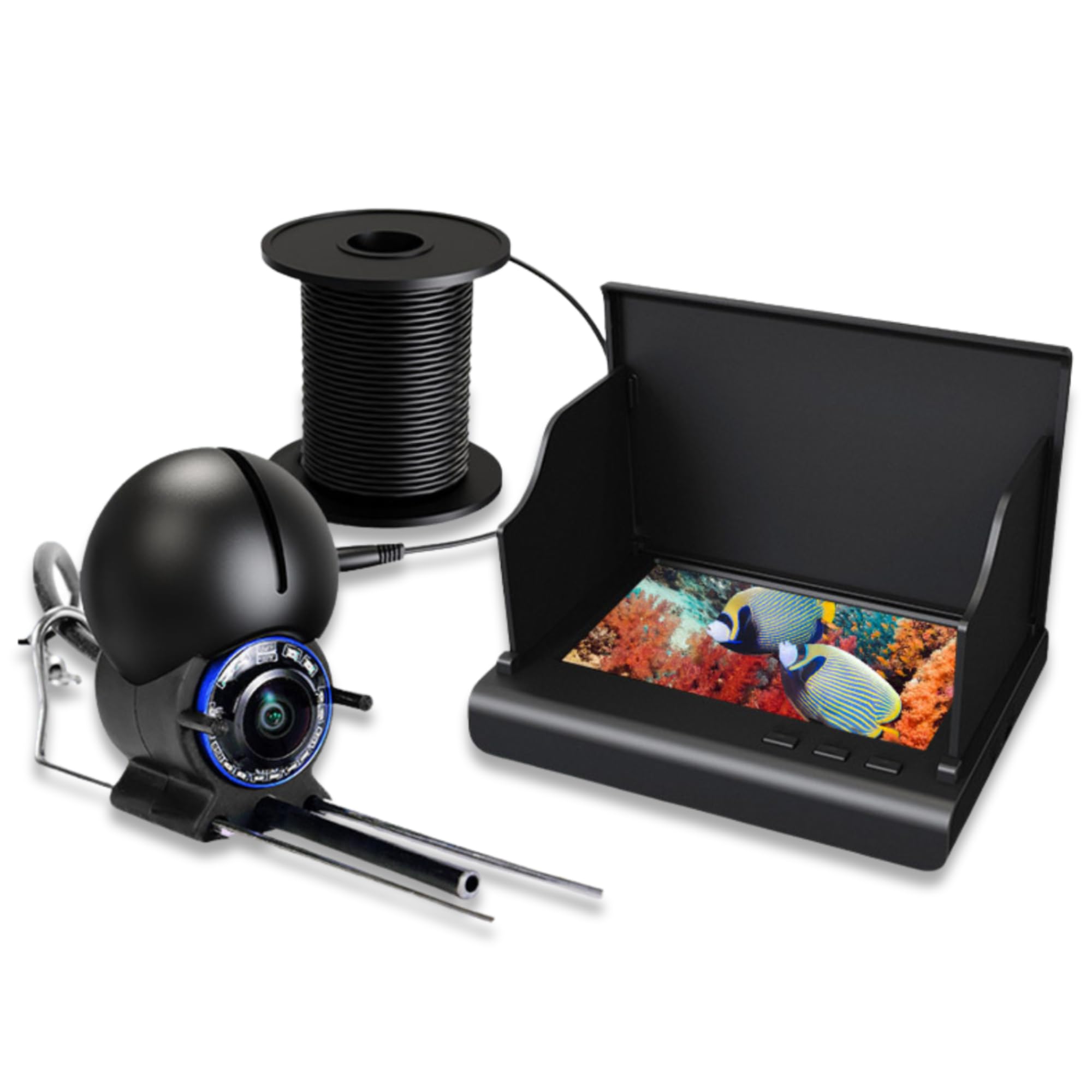 Kit Ecoscandaglio - Ecoscandaglio Subacqueo con display TN da 4,3 pollici a 1000 luminosità e lenza da 20 m anti-pull