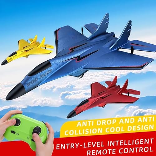 New Remote Control Wireless Airplane Toy, 2.4GHz RC Remote Control Fighter Model Toy, Wonstorex Rc Plane,Wonstorex Remote Control Fighter Jet,Remote Control Airplanes Foam Rc Fighter Jet (yellow) - Image 7