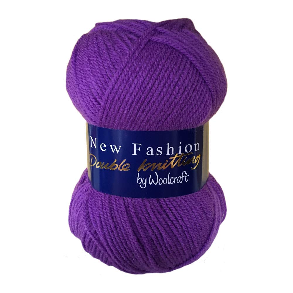 10 x 100g Woolcraft Knitting Wool/Yarn DK (Violet 718)