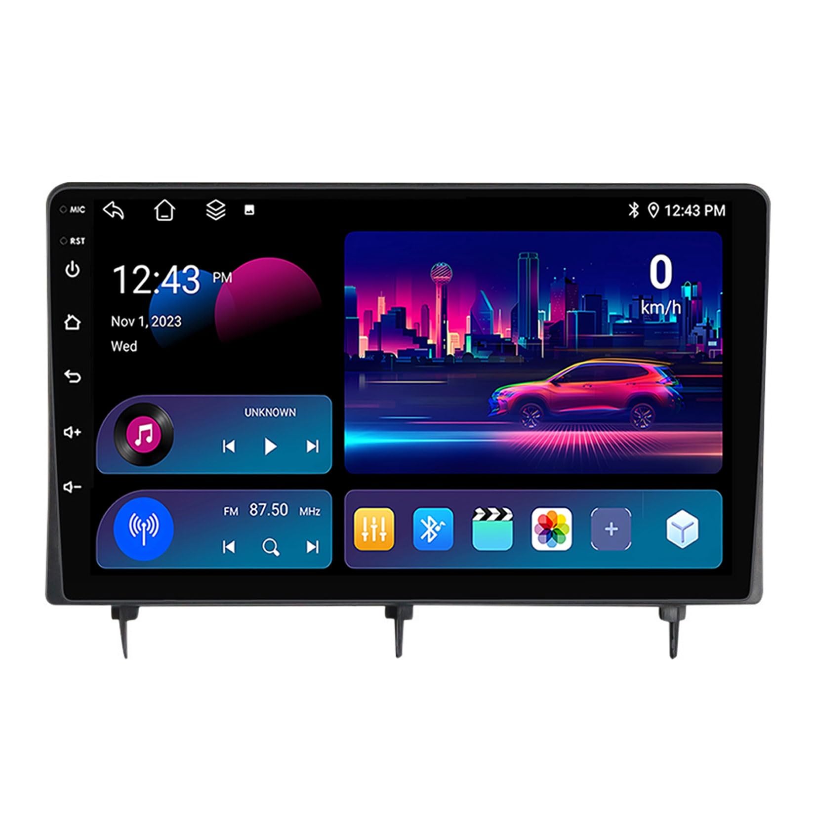 HIBIYA Radio samochodowe z systemem Android 2 Din do Honda Civic 2022 ekran dotykowy 9-calowy nawigacja GPS nawigacja multimedialny odtwarzacz wideo z Bluetooth 4G WiFi FM RDS DSP(T2 8Core 8+128G)