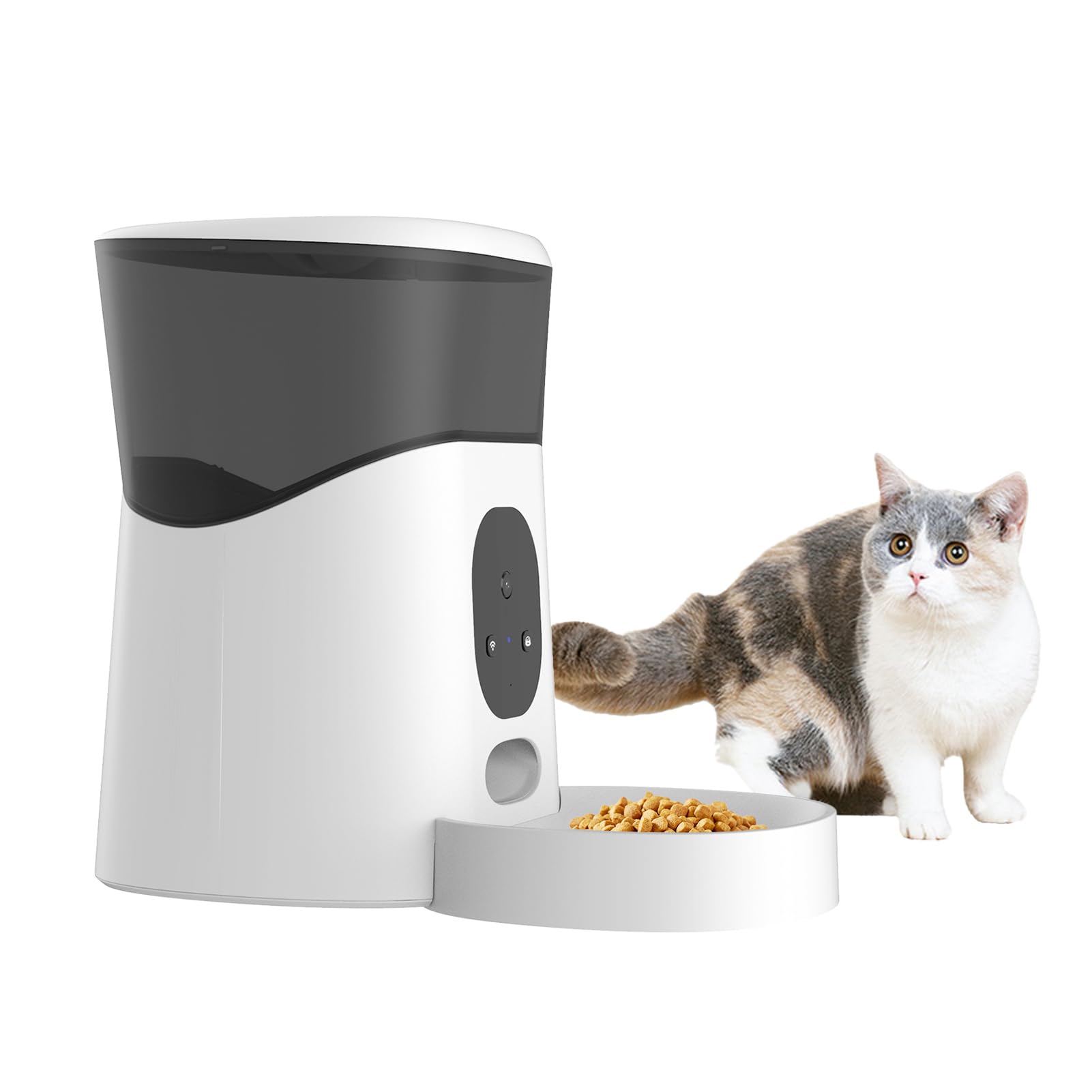 Pet Automatic Feeder with 5L Capacity, Intelligent Timing Feeding Machine for Cats and Dogs - Remote Control with 1080P Camera, Two - Way Audio, Dual Power Supply - image 4