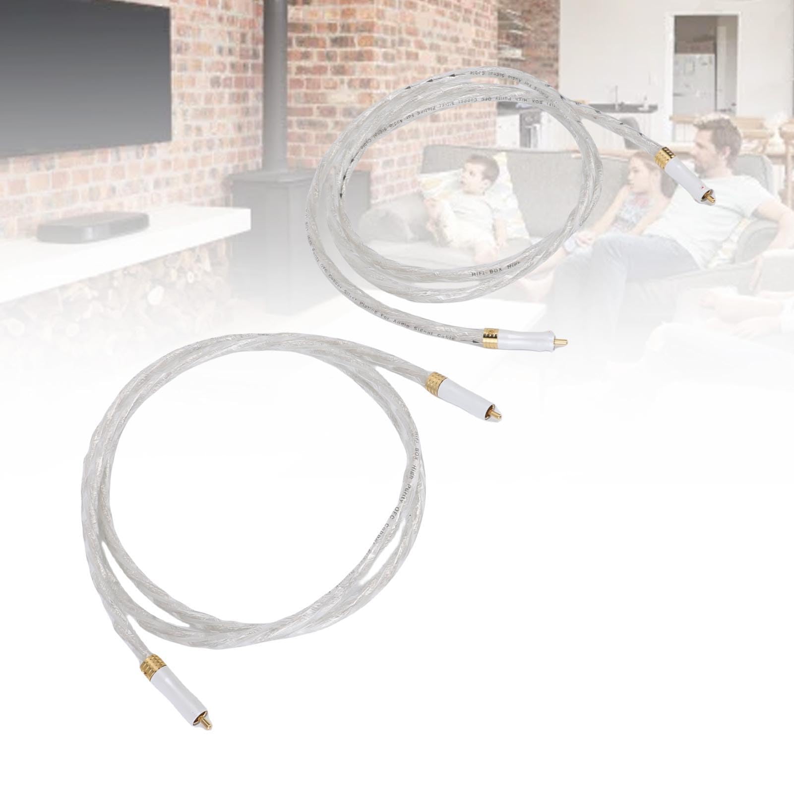 Fabater Stecker-auf-Stecker-Stereokabel, 1,2 M, Premium-Kupfer-Soundkabel für Heimkino-TV-Verstärker, Lautsprecher-Set