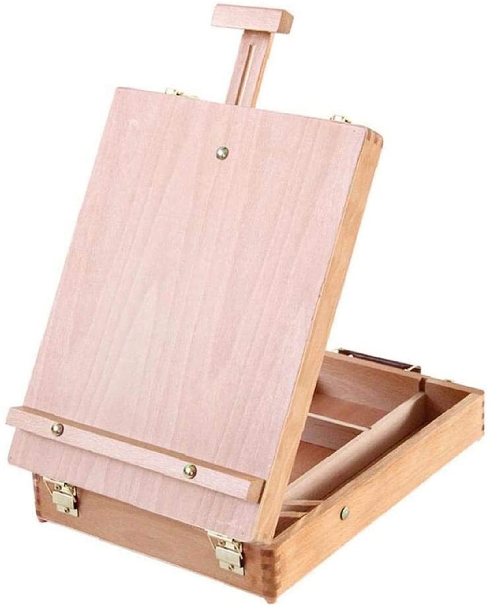 Caja de pintura al óleo, caja de pintura para bocetos, marco de pintura al óleo de escritorio de madera, tablero de dibujo de hierba de madera, caballete, caja de pintura para cuadros, exposición