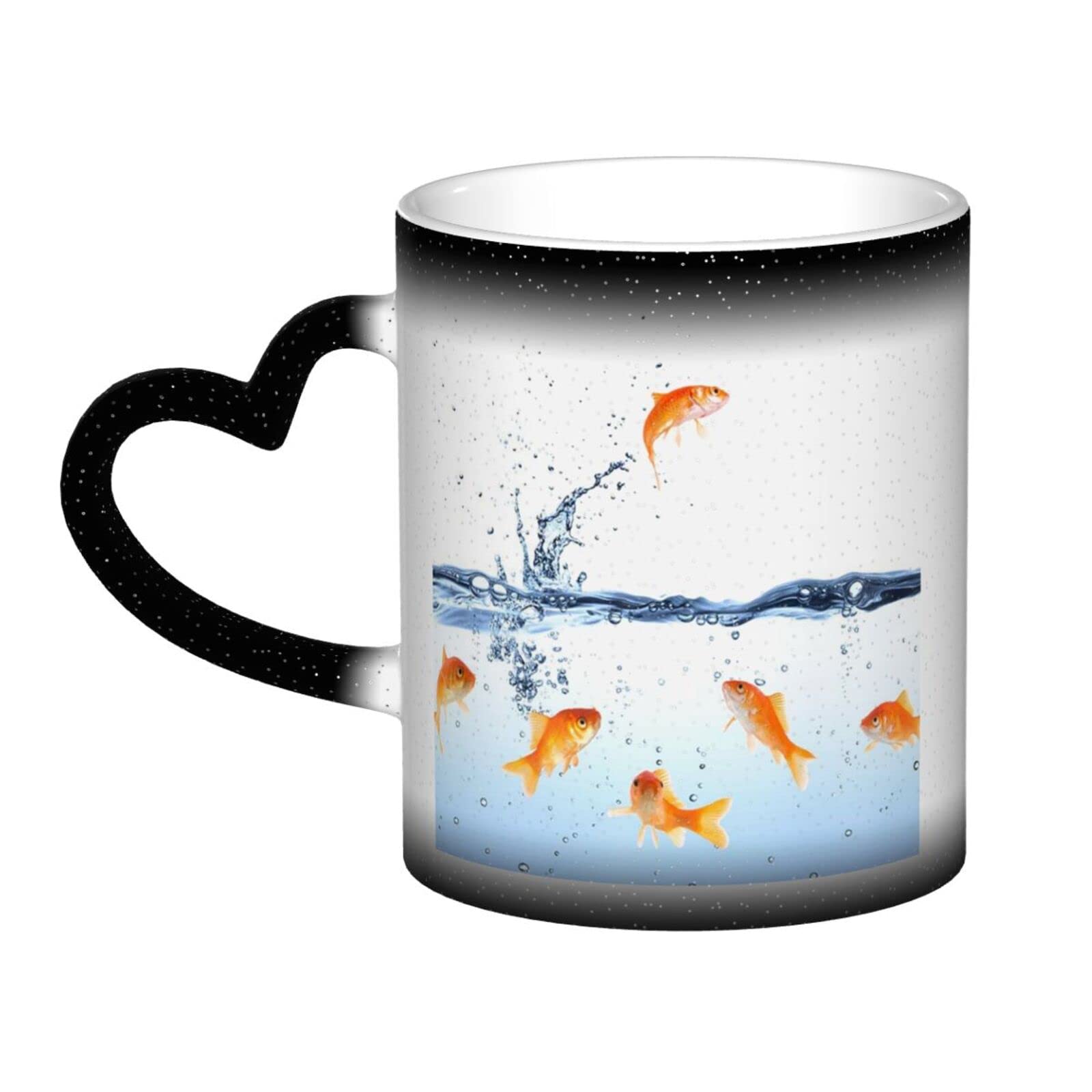 Tazza con stampa delfini innamorati, tazza che cambia colore Tazza con stampa delfini innamorati, tazza che cambia colore