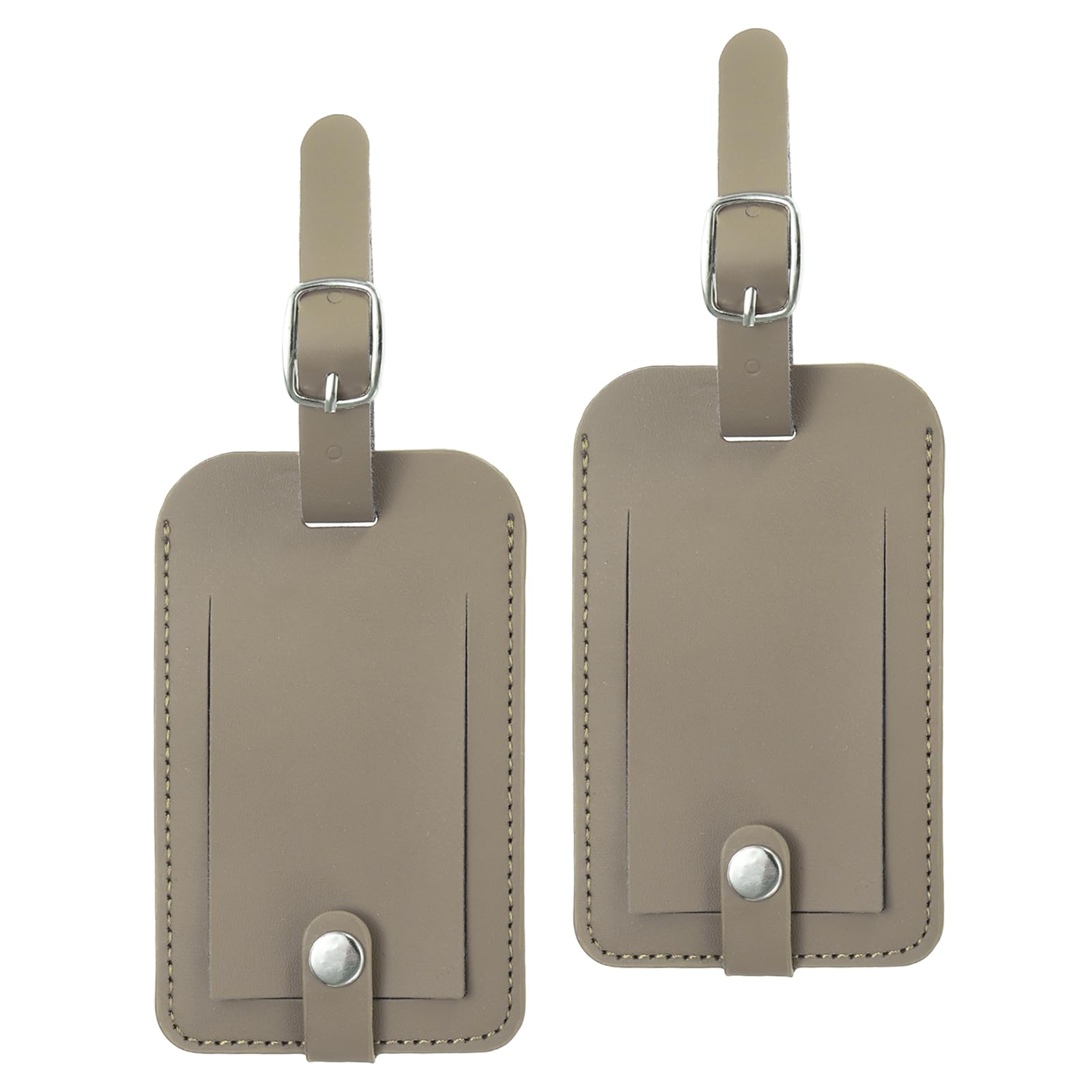 PATIKIL Etichette Per Bagagli Con Iniziali Ricamate – 2 Pezzi In Pelle PU, Nere, 7x11 Cm, Per Valigie E Zaini