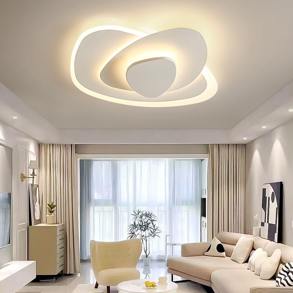 Lampe de plafond LED Chambre à coucher Plafonnier Dimmable 3500K-6500K Éclairage géométrique Triangle Design Lampe pendante Moderne Créative Lampes Étude Salon Bureau Salle à manger Lustres ( Size : 5