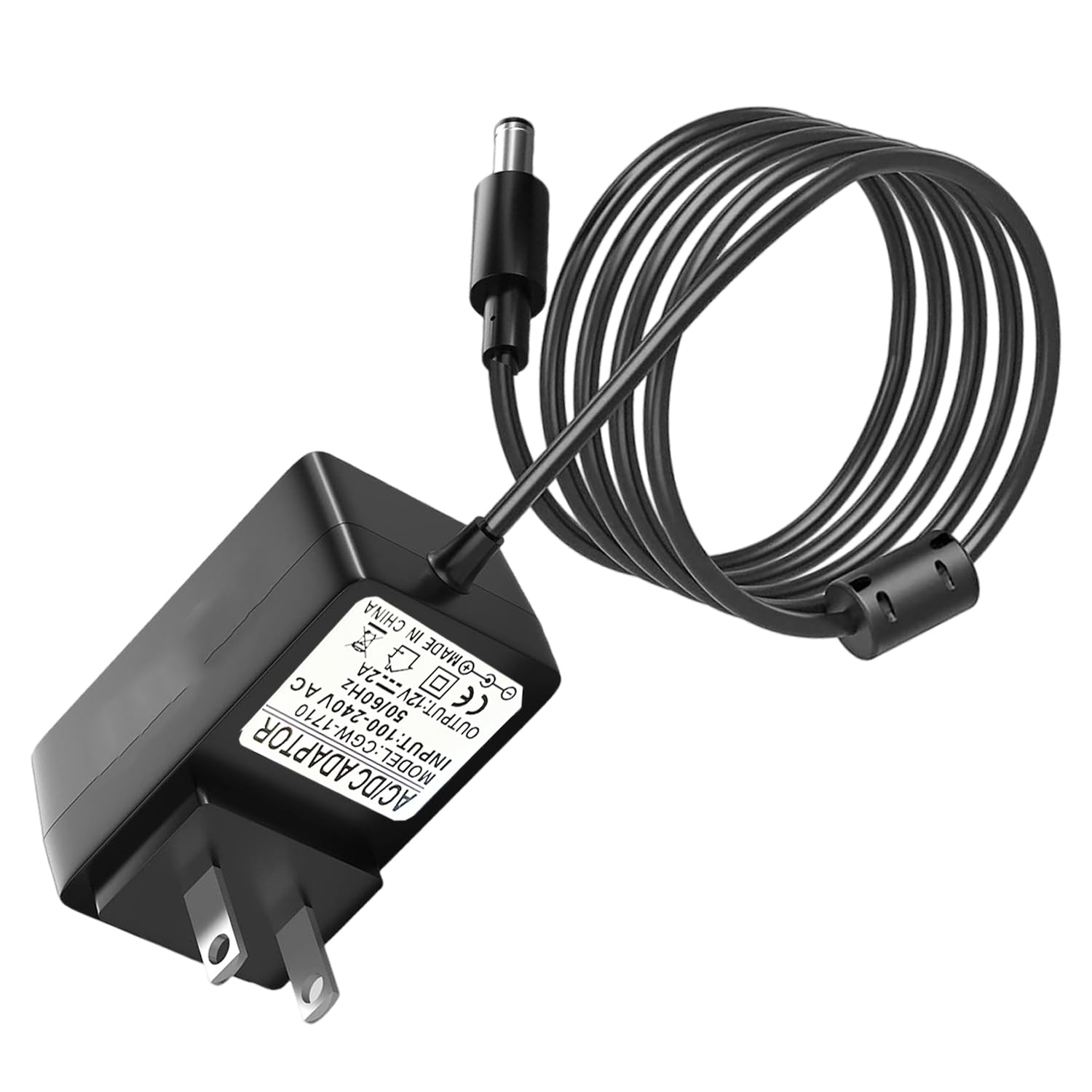 10FT Long Power Supply Adapter Cord for Yamaha PSR, YPG, YPT, DGX, DD, EZ and P Digital Piano and Portable Keyboard Charger, 12V 2A AC Adapter Replacement Yamaha Keyboard PA-130 PA-PA150 Power Cable