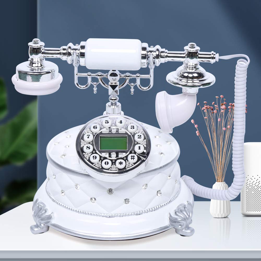 Telefono retrò antico desktop telefono fisso telefono domestico nostalgia decorazione da tavolo telefono FSKDTMF per casa soggiorno