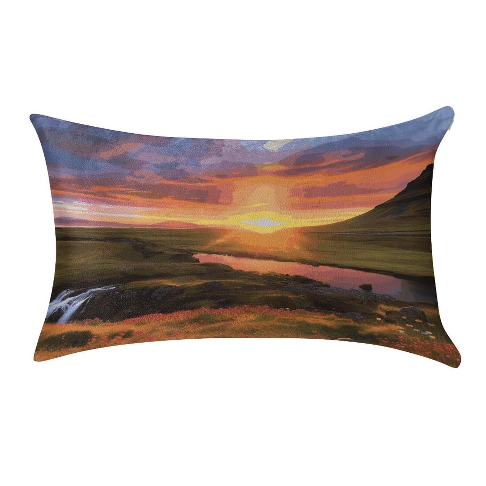 Btcowzrv Style Iceland Sunset Pillow Cover Pillow Case Pillowcase