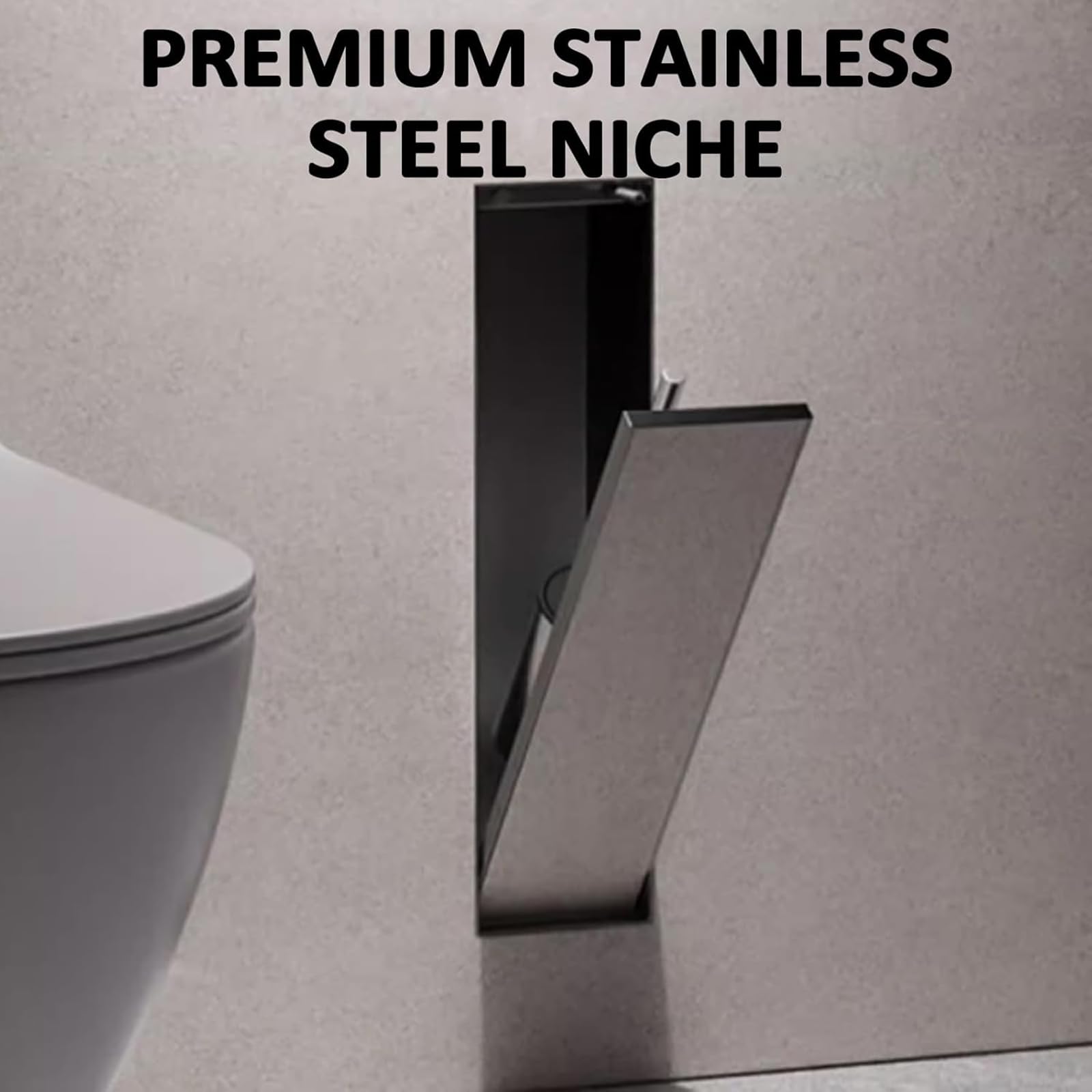 Versenkter Toilettenbürstenhalter, Versteckte Stehende Toilettenbürste Mit Toilettenbürsten Und -Haltern, Unsichtbares Design, Mit Elastischem Verschluss, Für Die Badezimmerrenovierung