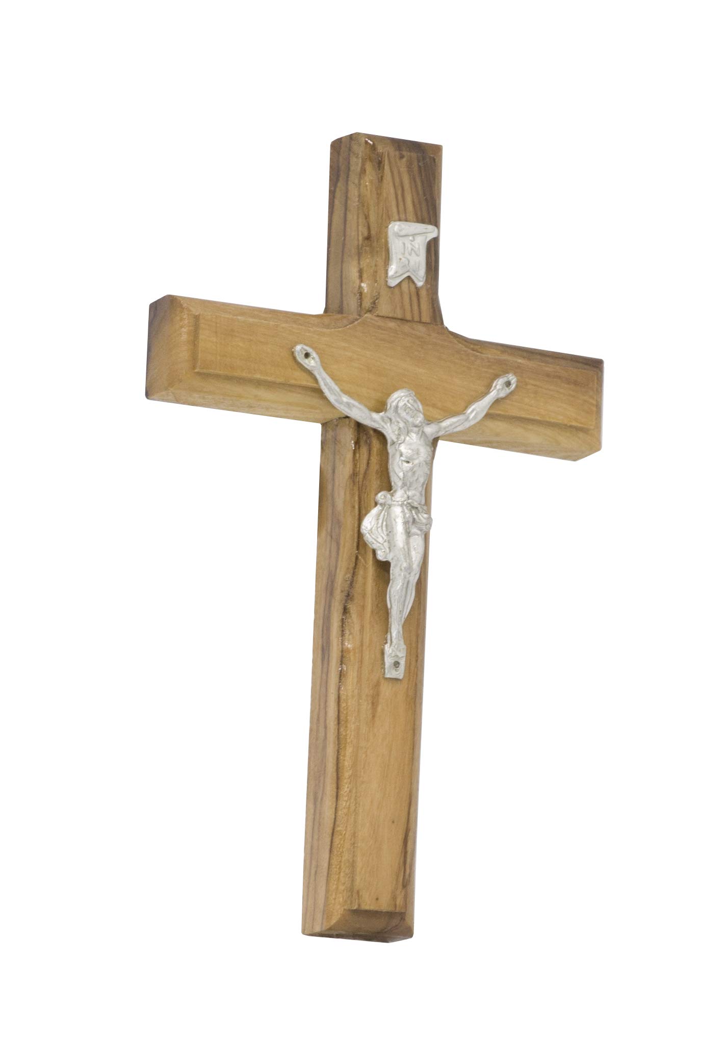 SpringNahal Olive Wood Cross from Bethlehem with a Certificate Made in The Holy Land (5.7")