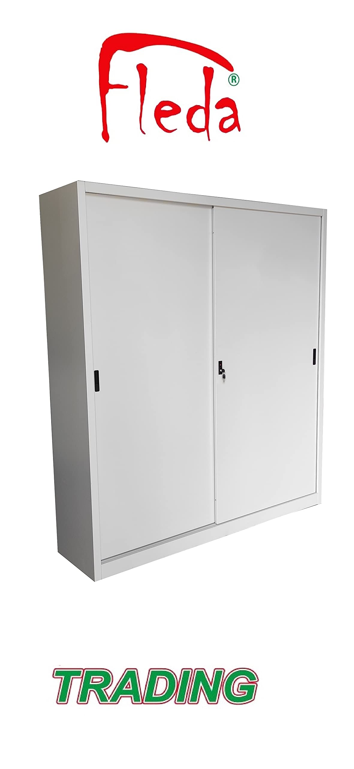 Armadio in Metallo Ufficio/Archiviazione Ante Scorrevoli Dim. 150x45x200h cm