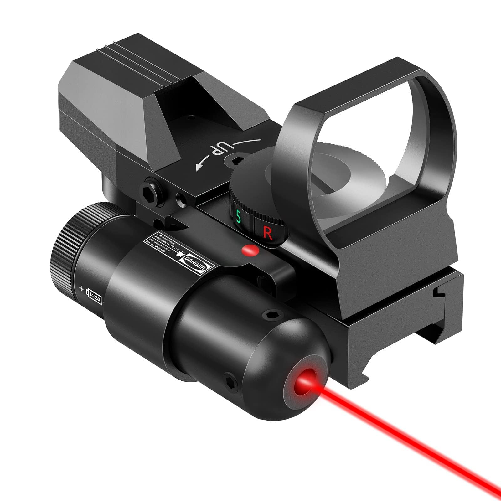 CVLIFE Red Dot Sight Red Green Dot 4 Reticle with Laser for 20mm Rail