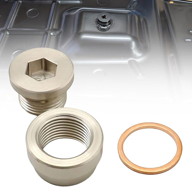 Bujão de dreno do cárter da transmissão SecosAutoparts M18 x 1,50 com rosca interna e arruela – Kit com 1