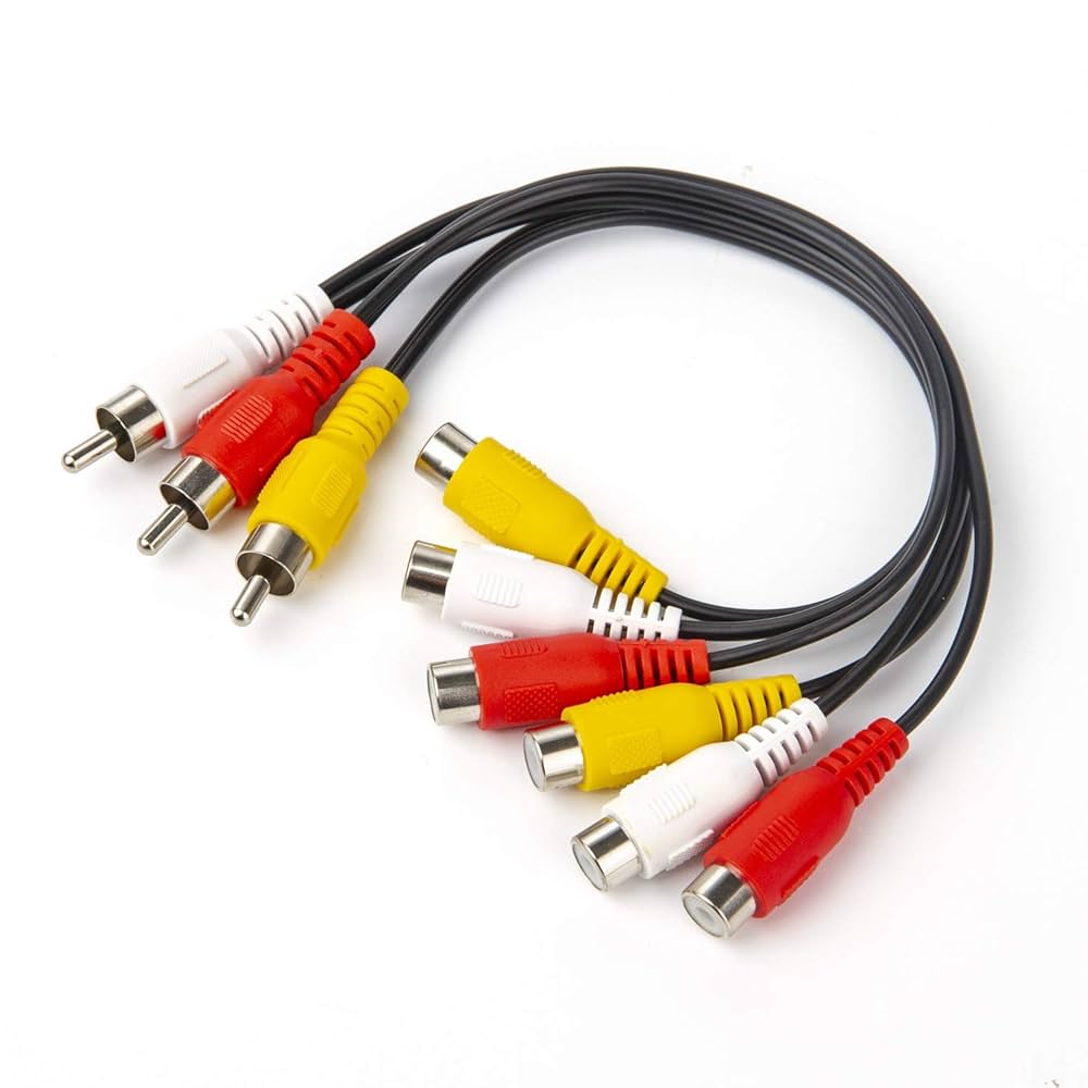 Amazon.com: Xenocam 3 RCA Male Jack to 6 RCA Female Plug