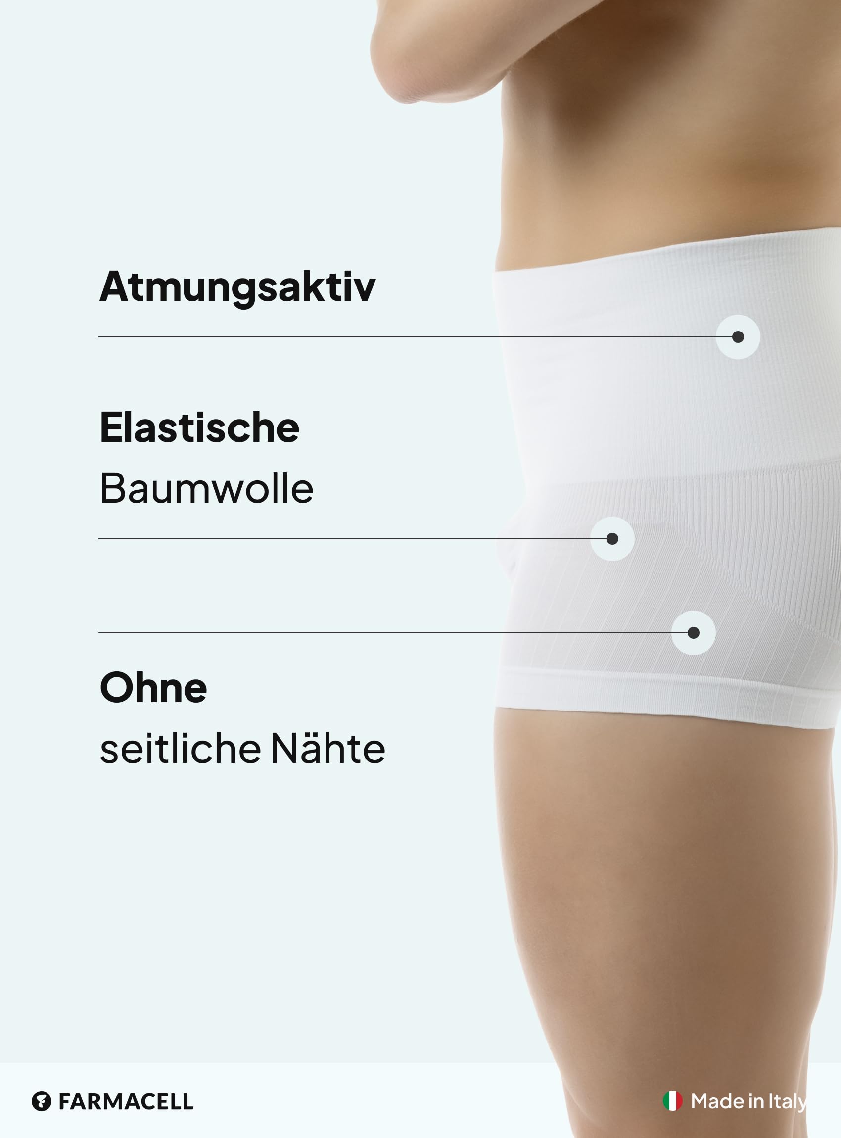 FarmaCell Shapewear Herren Boxershorts aus Baumwolle, Made in Italy, 402