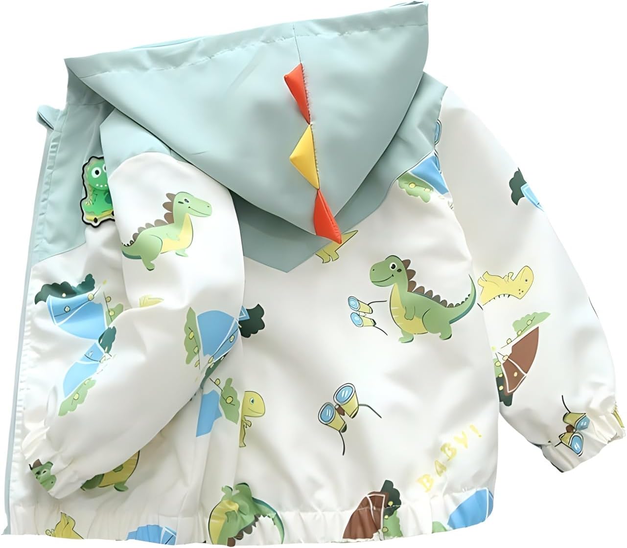 Vinmin Toddler Hooded Jacket Dinosaur Cartoon Zip Coat Little Girls Boys Jacke Thin Cute for Spring Autumn