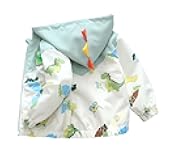 Vinmin Toddler Hooded Jacket Dinosaur Cartoon Zip Coat Little Girls Boys Jacke Thin Cute for Spring Autumn