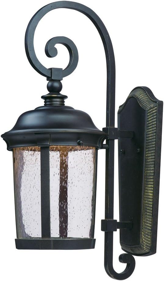 Maxim Lighting Dover Outdoor Wall Light | Collection Bronze Finish | Transitional Outdoo Wall Light | Ideal for Porches, Patios & Garages | 55024CDBZ