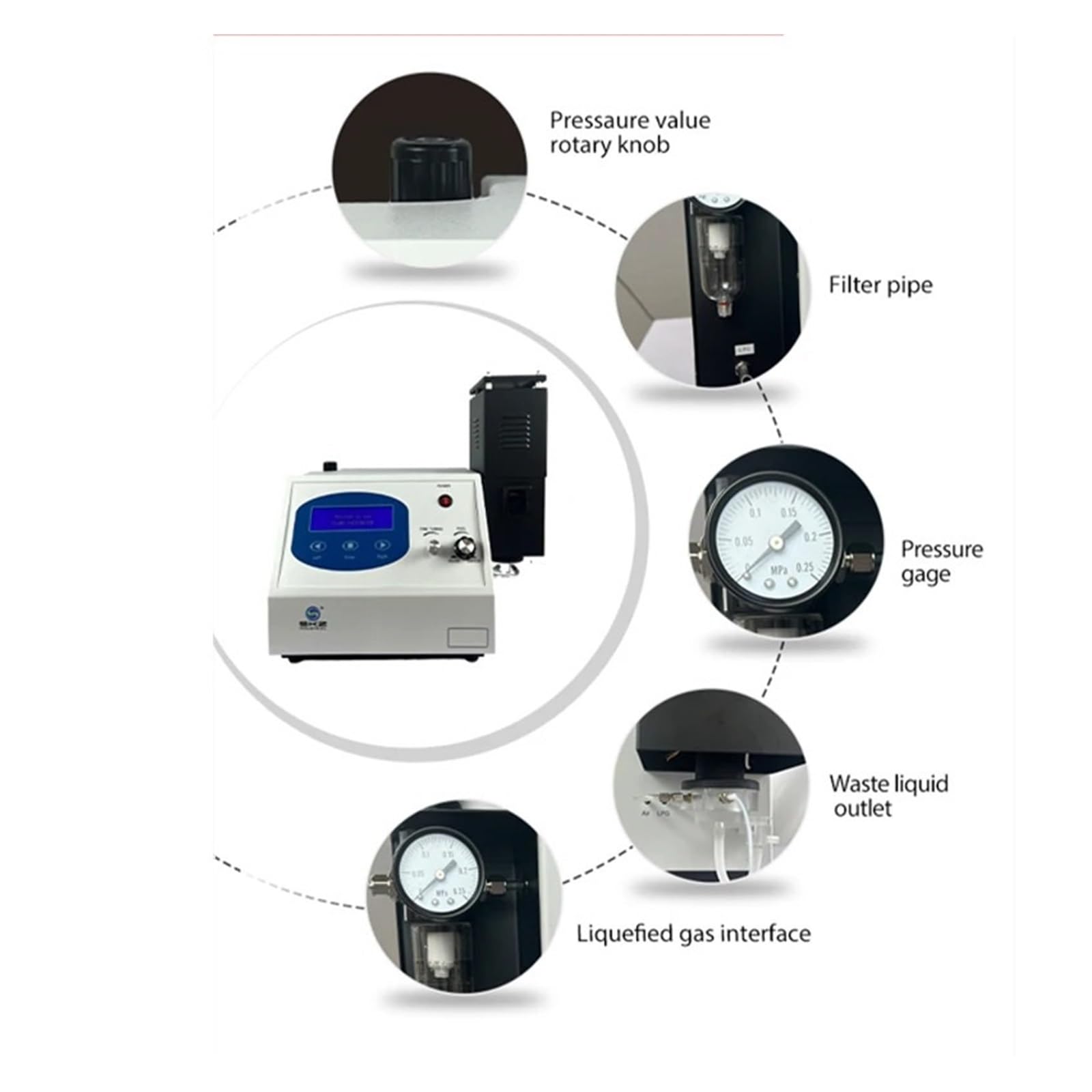 Espectrómetro digital de llama para análisis de absorción atómica, equipo de laboratorio para detección de elementos