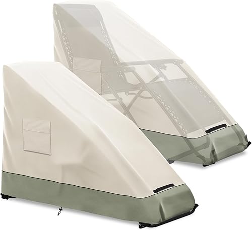 Alickwang Paquete de 2 fundas para sillas de gravedad cero, resistentes al agua,