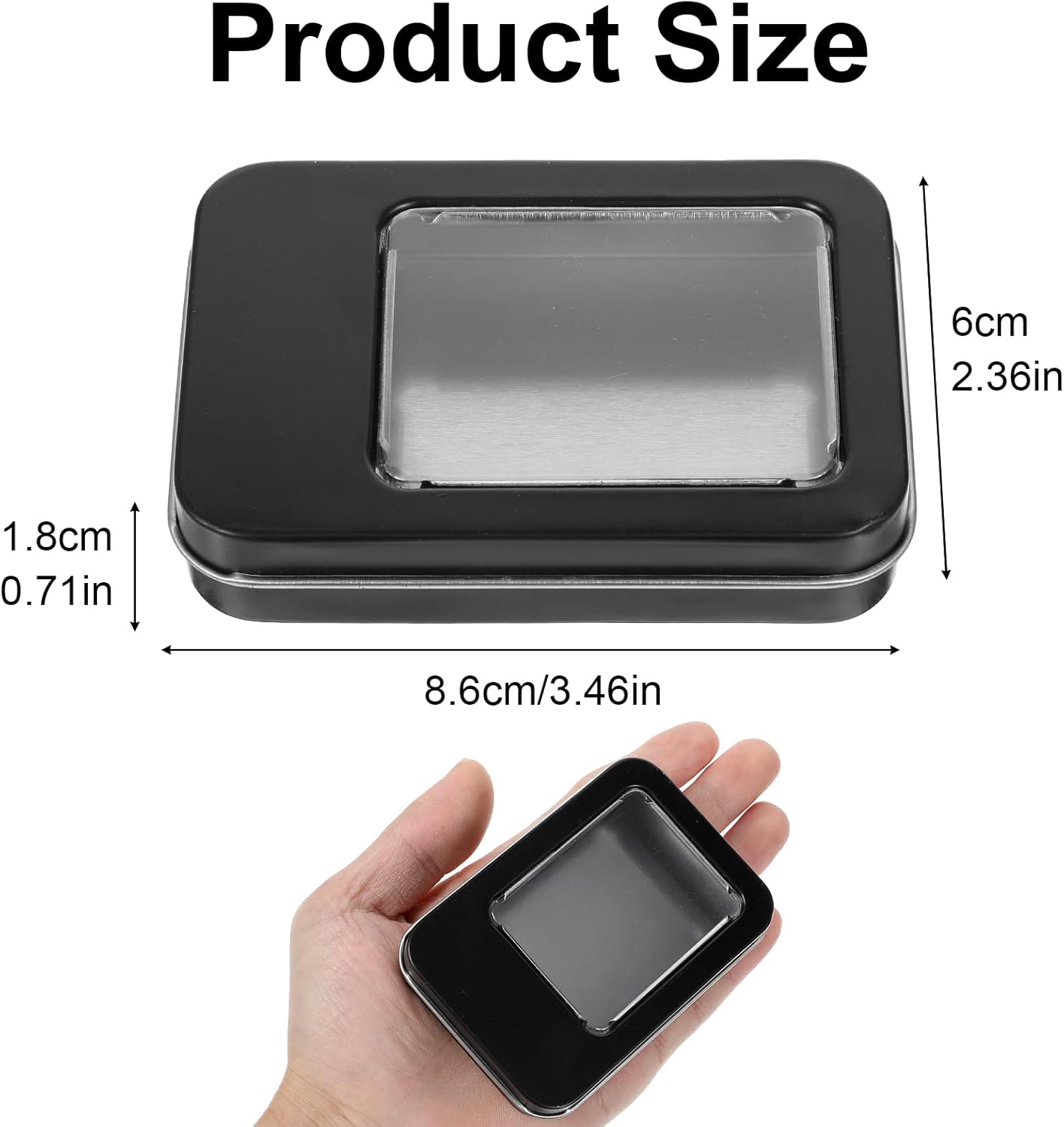 4Pcs Cotton Swab Holder for Travel Travel cotton swab Case Small Floss Picks Case Portable Small Dental Floss Holder with Lid Empty Metal CottonBallHolder for Swabs Hair Ties - Image 2