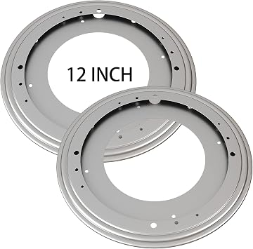 Lazy Susan Hardware 12" 2 Pack 5/16" Thick Turntable Bearings 1000 lb Capacity Lazy Susan Turntable Swivel Kitchen Storage Serving Tray Corner Shelf Book Rack