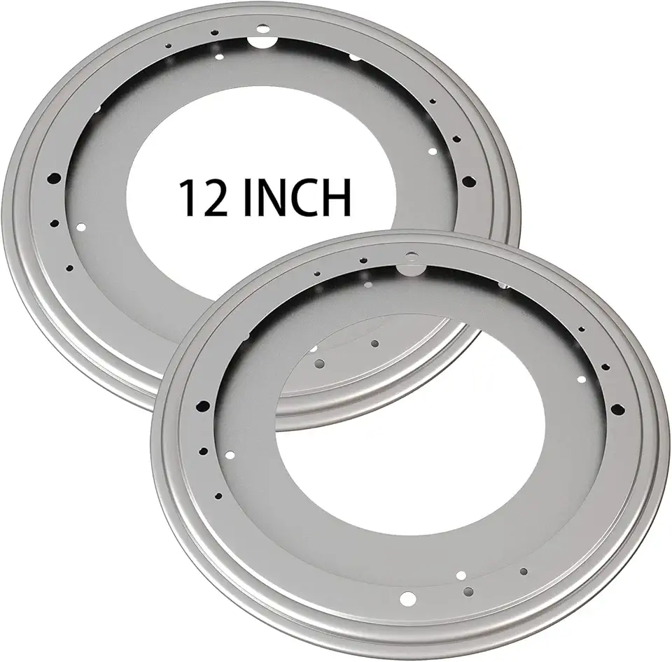 2-Pack 12 Inch Heavy-Duty Lazy Susan Plates