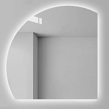 28" 32" Smart Anti-Fog Bathroom Mirror with Touch Switch 36" 3 Colors Dimmable Half Moon LED Wall Decorative Mirror 40" Frameless BacklitRight Under Cut,100cm/40