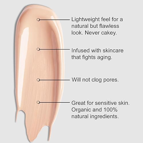 Miniatura 2 de Base líquida a base de áloe, sin gluten, vegana, orgánica natural , hecha en los EE.UU. por BaeBlu, Latte