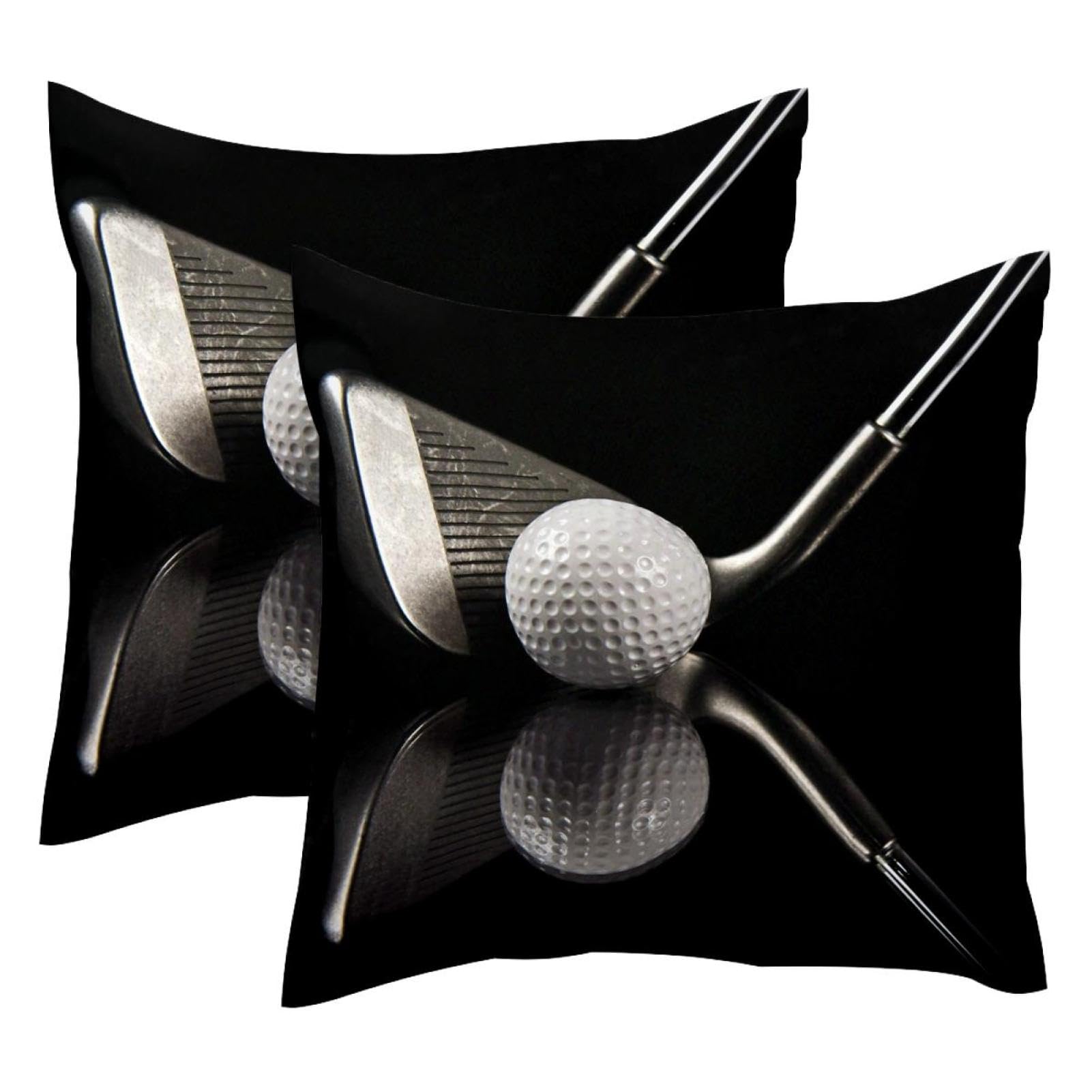 Housse de coussin en velours au motif de golf, idéale pour sublimer le canapé du salon