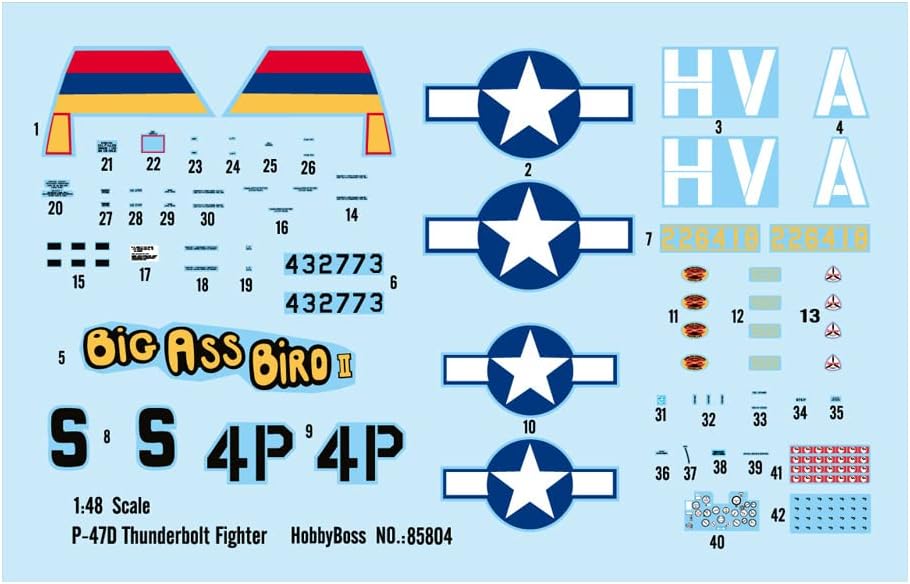Hobby Boss Easy Assembly P-47D Thunderbolt Fighter Airplane Model Building Kit