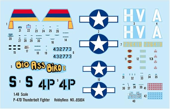 Hobby Boss Easy Assembly P-47D Thunderbolt Fighter Airplane Model Building Kit