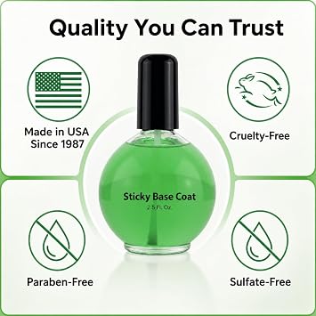 PRO NAIL Sticky Base Coat Nail Base Coat | Manicure Foundation & Durability Enhancer | Gel-Level Durability, Air-Dry Speed for 14+ Day Chip-Free Salon Results 2.5 Oz