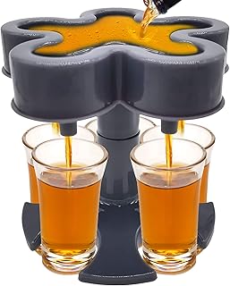 Hbsite Distributeur et Support de Verre à Liqueur 5, Distributeur de Shot, Distributeur de Cocktails et Support, Utilisé pour Les Fêtes, Les Bars, Le Camping et Les Jeux à Boire