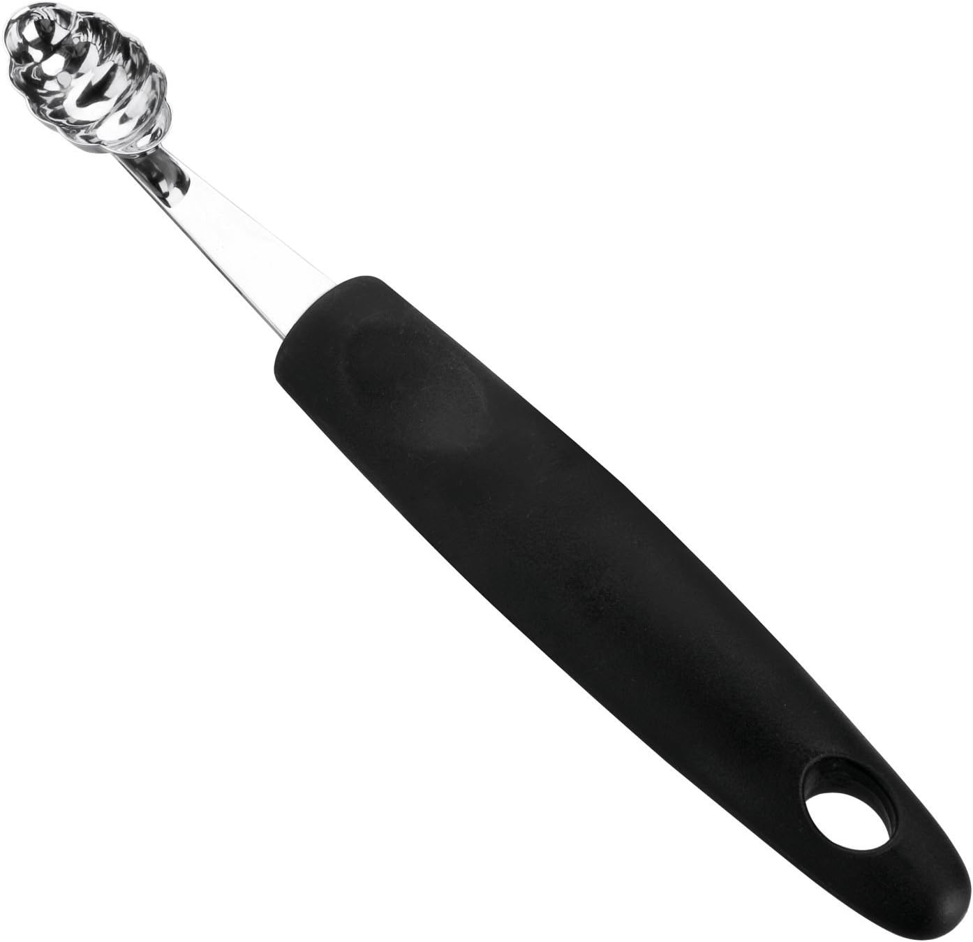 LACOR Professional Oval Fluted Fruit Baller, 3.25 x 2 x 30 cm, Black