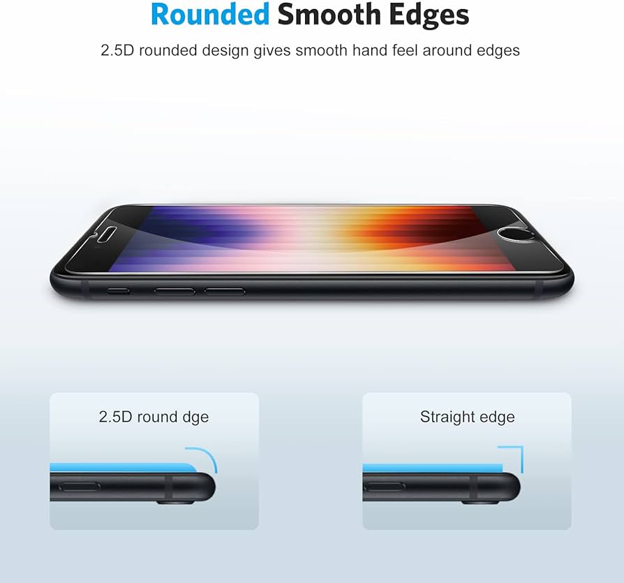 OMOTON Verre Trempé Pour IPhone SE 2022-2020, IPhone 8-7, Lot