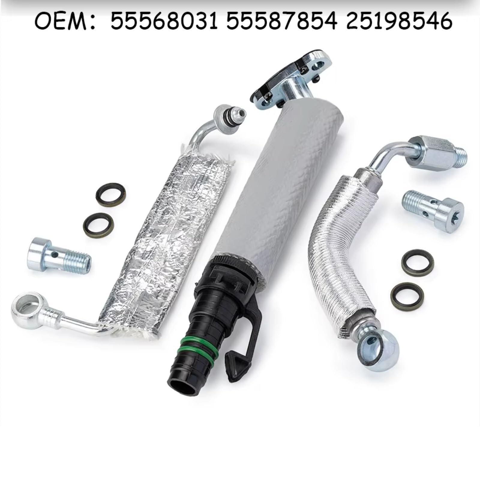 manguera Compatible Con Buick Para Encore 1.4L L4 2013 2014 2015 2016-2019 Para Turbo Tubo Drenaje De Retorno De Aceite Y Kit Tubo Manguera Alimentación Aceite 55568031