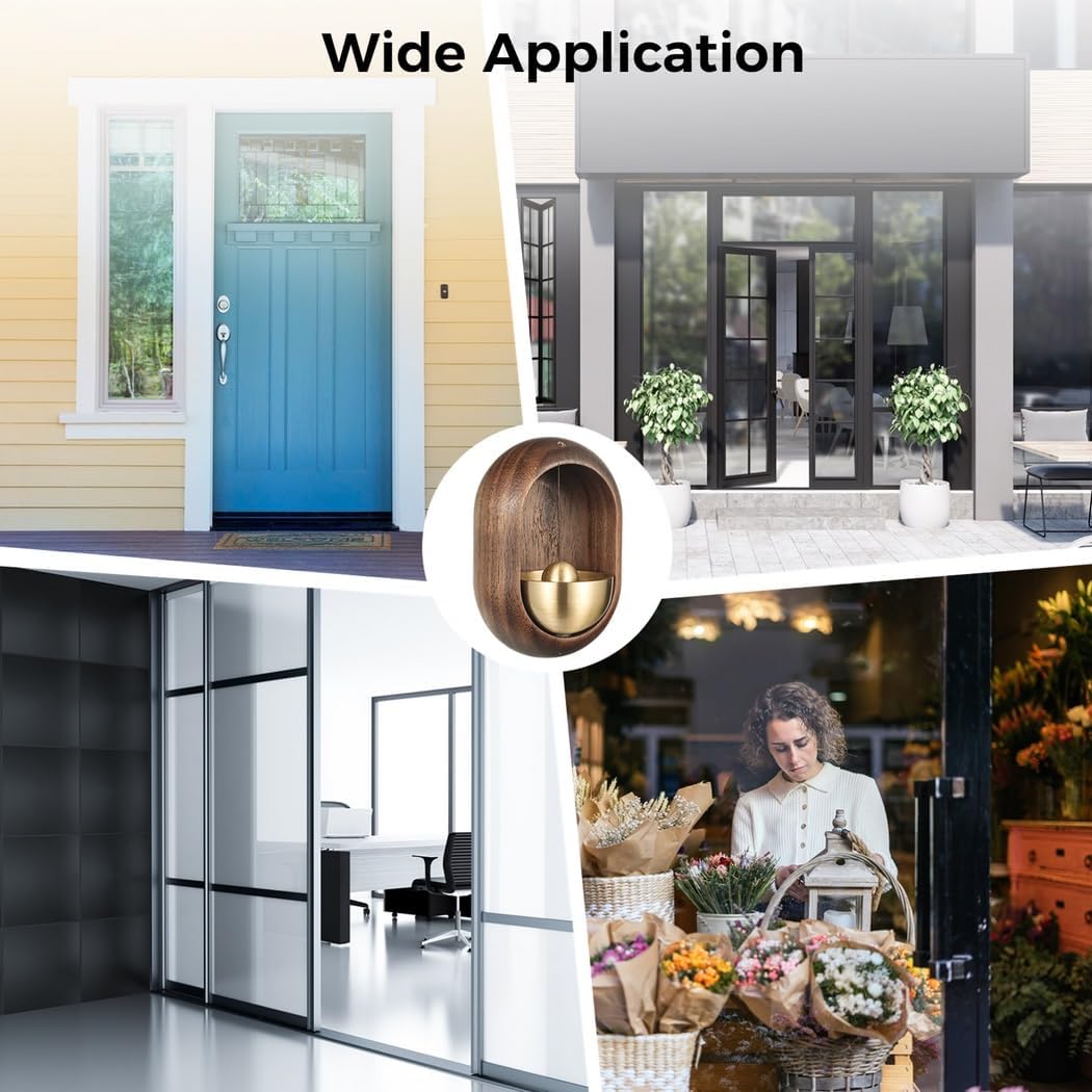 Door Chime Opening Business Bell Used for, Decor Store Wardrobe Delicate Ornament Office Wall, Entry Chime Alert Generating Sounds Pleasant Attached Magnetic, Door for Shopkeepers