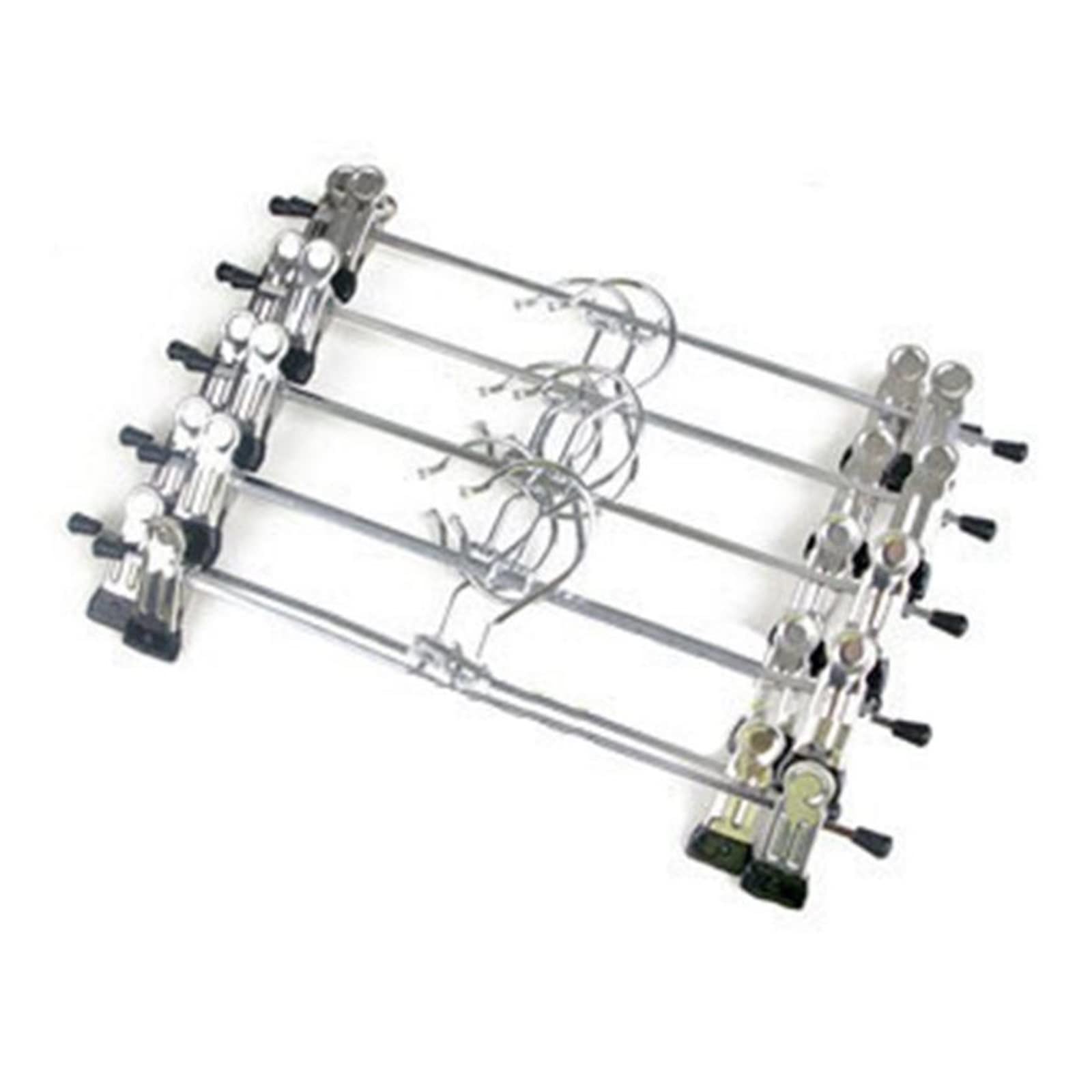 yaoqijie 10 perchas para pantalones y faldas, clips de metal con gancho para ropa y pantalones, organizador de almacenamiento, colgador de almacenamiento, estante de secado duradero (color: 10