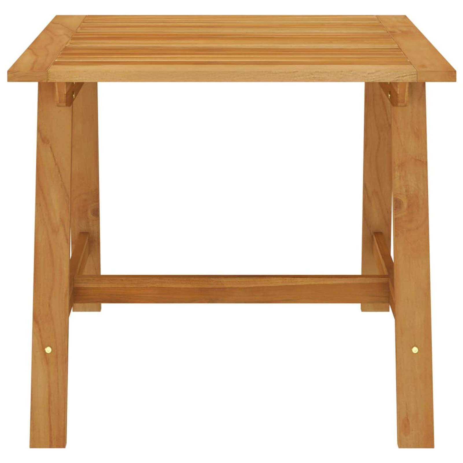 Stół ogrodowy do jadalni, 88 x 88 x 74 cm, z litego drewna akacjowego, prostokątny stół, metalowa rama, blat z efektem drewna, do ogrodu