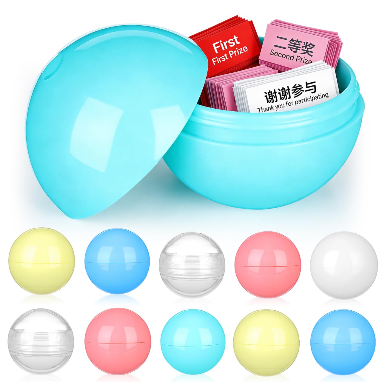 ibasenice 30pcs Empty Mini Toy Capsules for Gumball Machine - 28mm Plastic Refillable Prize Balls for Vending, Claw Machine, Party Favors, Carnival Prizes, Classroom Treasure Box & DIY Ornaments