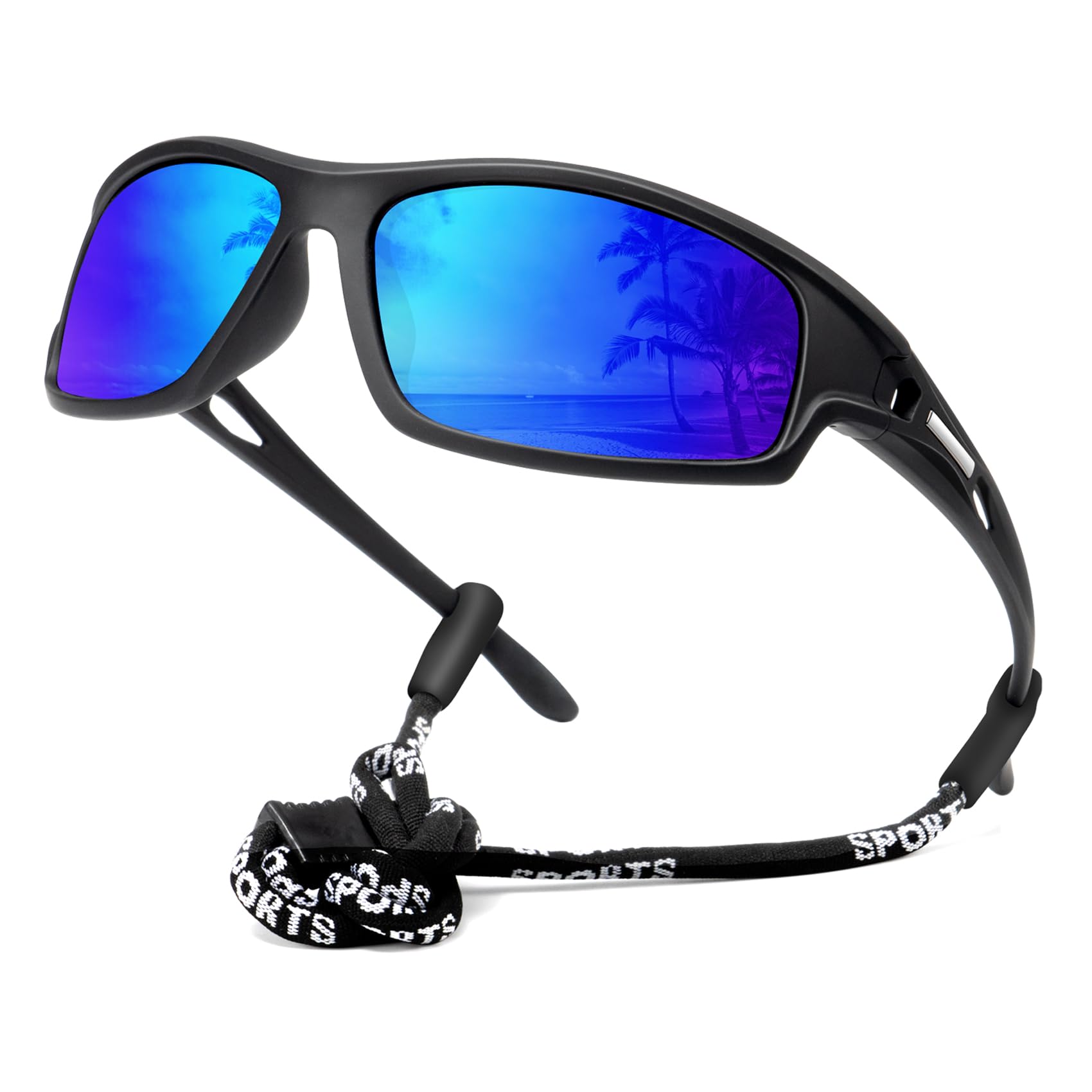 NSSIW Polarized Sunglasses-for-Men-Women Sports Mens-Sunglasses: Wrap Around Sun Glasses UV400 Running Fishing Golf